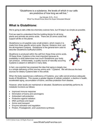 Glutathione This Master Antioxidant Is Anti Aging PDF