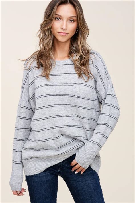 Oversized Striped Sweater 6th Street Fashions And Footwear Located In