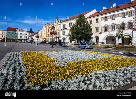 The Main Square Kromeriz Unesco City Moravia Czech Republic Stock