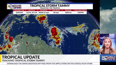 Tracking Tropical Storm Tammy Youtube