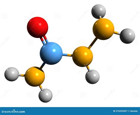 3D Image of Semicarbazide Skeletal Formula Stock Illustration ...