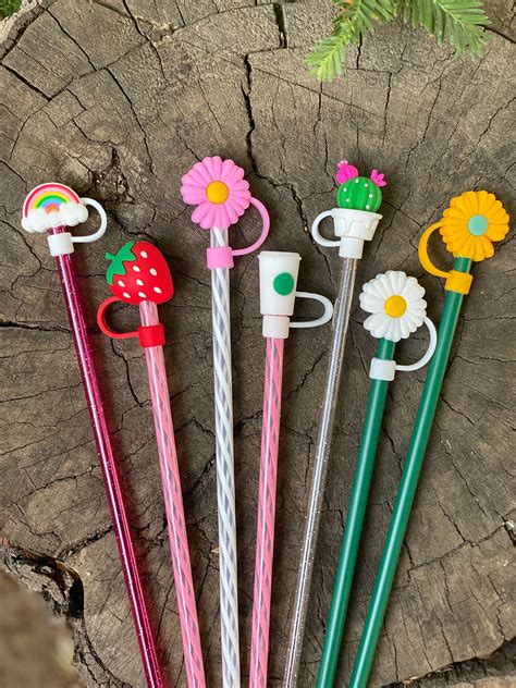 Straw Topper Starbucks Straw Topper Reusable Straw Cover Etsy