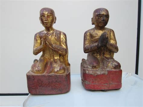 Figurine S 2 Bois Birmanie Myanmar Catawiki