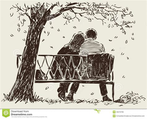 Park Bench Drawing at GetDrawings | Free download