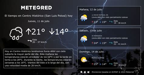 El Tiempo En Centro Hist Rico San Luis Potos Predicci N A D As