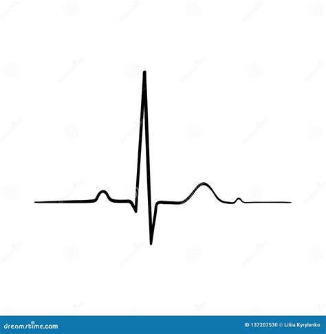 Latido Del Corazón De Ecg Símbolo De La Cardiología Logotipo Para El