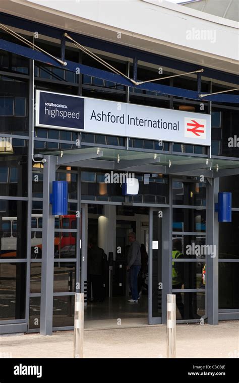 Ashford International railway station entrance door in Ashford, Kent ...