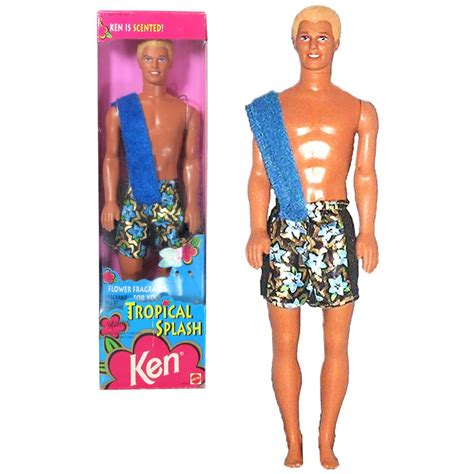 Mattel Year 1994 Barbie Tropical Splash Series 12 Inch Doll Scented Ken With T Dolls