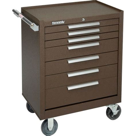 Kennedy® 277xb K1800 Series 27w X 18d X 35h 7 Drawer Brown Roller