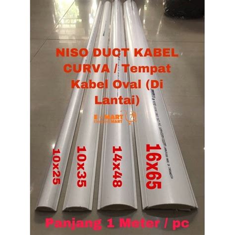 Jual 1M NISO Kabel Duct Lantai Oval Floor Curva Protektor Tutup 14x48