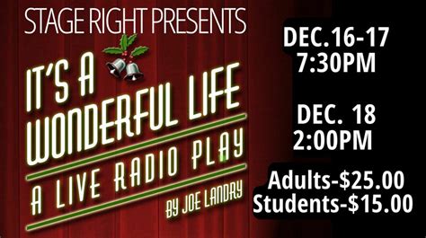 Its A Wonderful Life A Live Radio Play Presented By Stage Right