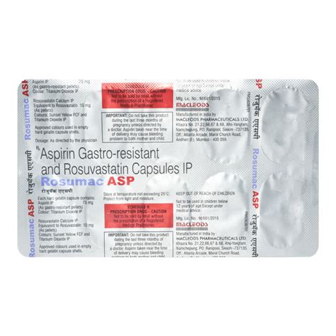 Rosumac Asp 1075mg Capsule 10s Buy Medicines Online At Best Price