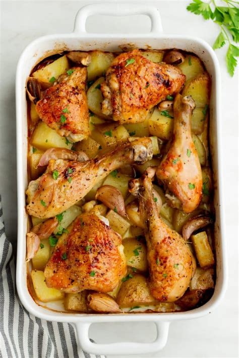 Roasted Garlic Chicken And Potatoes Happy Homeschool Nest