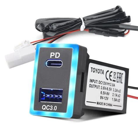 MICTUNING 12V 24V USB C Ara Arj I In Toyota Ift USB Ba Lant Noktalar