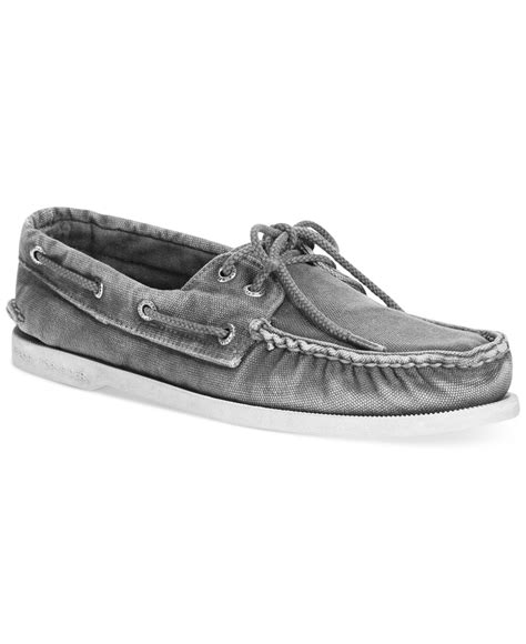 Sperry Top Sider Sperry Men S A O Eye Color Wash Boat Shoes In Gray