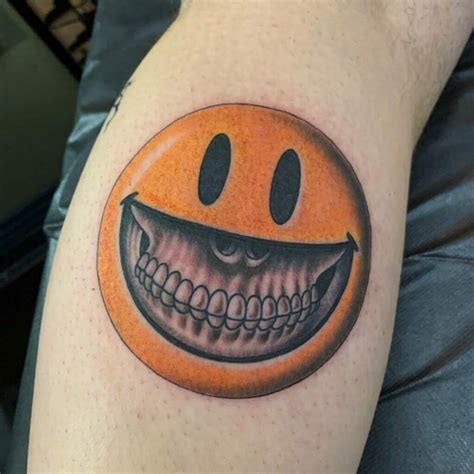 Update 86 Smiley Face Tattoo Ideas Latest In Cdgdbentre