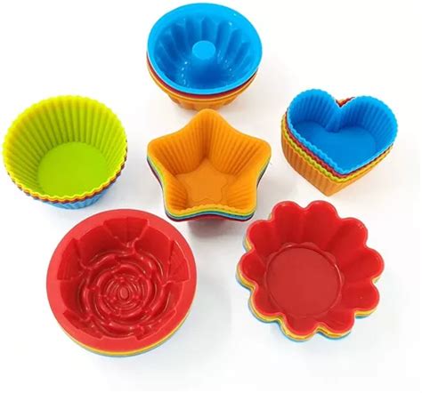 Kit Mini Forma Bolo Torta Pudim Cupcake Em Silicone Parcelamento