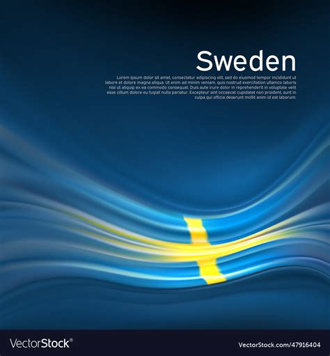 Sweden flag background abstract swedish card Vector Image