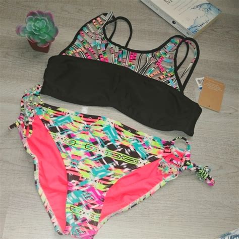 Hobie Swim Nwt Hobie Pc Swim Suit Bikini Neon Bright Matching