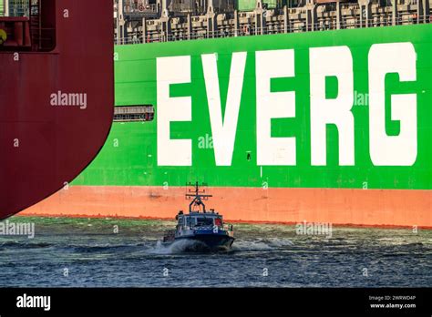 Container Ship Ever Ted In The Port Of Hamburg Waltershofer Hafen