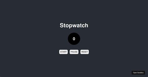 Harshmehta Useeffect We Stopwatch Codesandbox