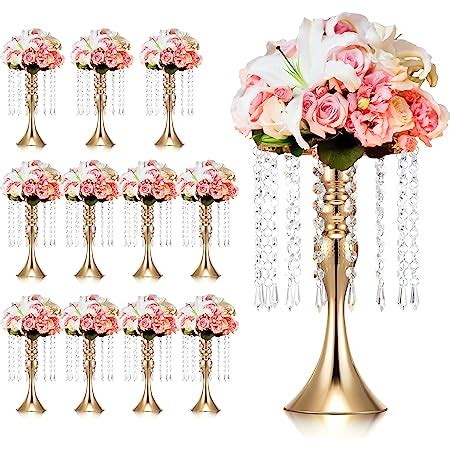 Amazon 6 Pcs Gold Flower Stand Wedding Flower Centerpieces For