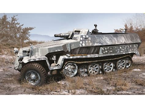 135 Wwii ドイツ軍 Sdkfz2519 C型 75cm砲搭載型 Ezトラックアルミ砲身金属製車幅ポール3dプリント