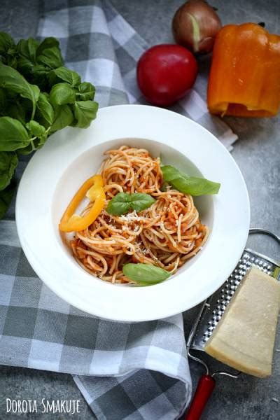 Przepis Na Spaghetti W Sosie Pomidorowo Paprykowym Dorota Smakuje