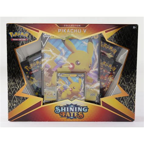 Pokemon TCG Shining Fates PIKACHU V Box With 4 Booster Packs