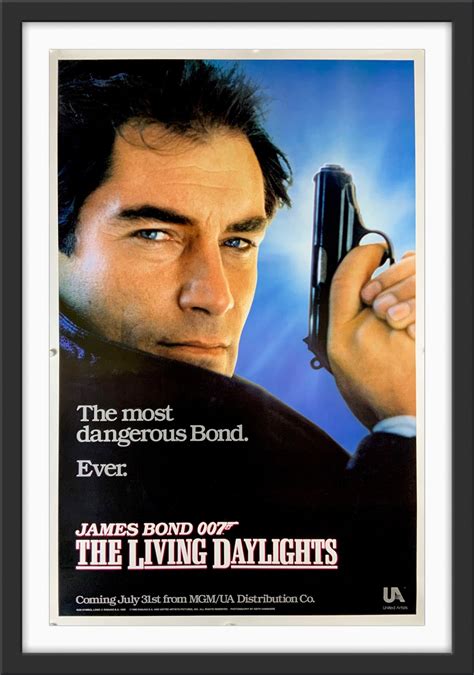 James Bond The Living Daylights 1987 Original Movie Poster Art Of The Movies