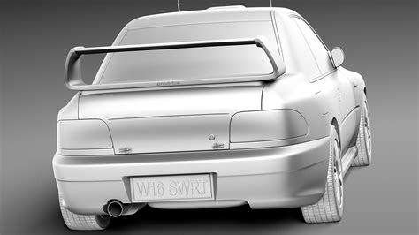 Subaru Impreza STI 22B WRC 1993 2000 3D Model By SQUIR