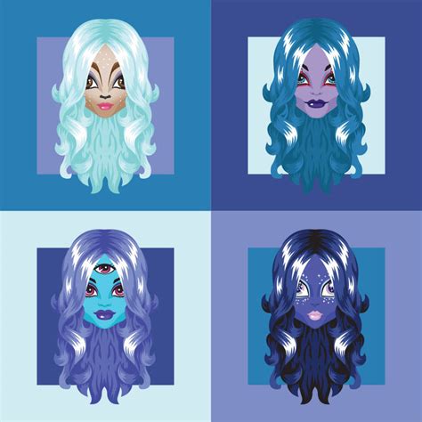 Blue Hair Template By Lookatthoselocks On Deviantart