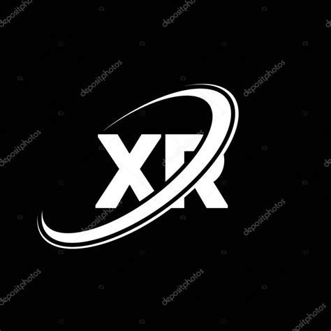 Diseño Del Logotipo De La Letra Xr X R Letra Inicial Xr Círculo Vinculado En Mayúsculas