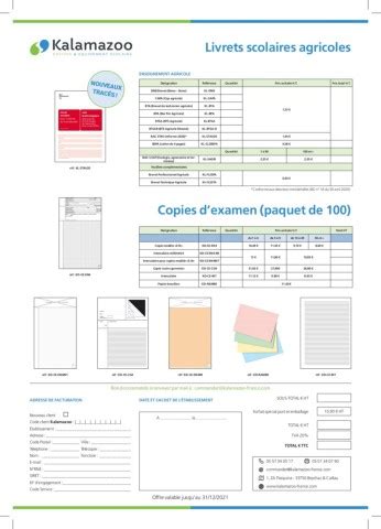 Bon De Commande Livret Agricole 003