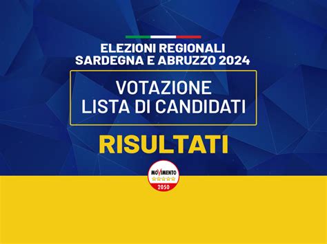 Sardegna E Abruzzo 2024 Votazione Lista Di Candidati Risultati