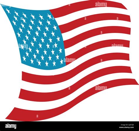 Waving american flag. Usa symbol. Patriot logo Stock Vector Image & Art ...