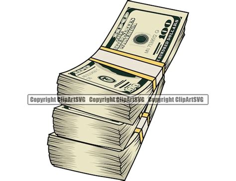 Money Stack 100 Hundred Dollar Bills Stacked Up Knot Cash Pile Etsy