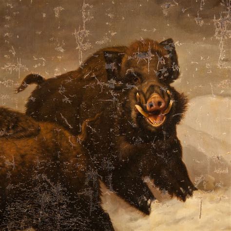 Wild Boar Painting at PaintingValley.com | Explore collection of Wild ...