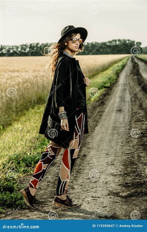 Walk On Country Road Stock Image Image Of Face Accessories 119359647