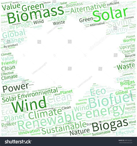 Ecology Earth Concept Word Collage Environmental Stock Vector Royalty