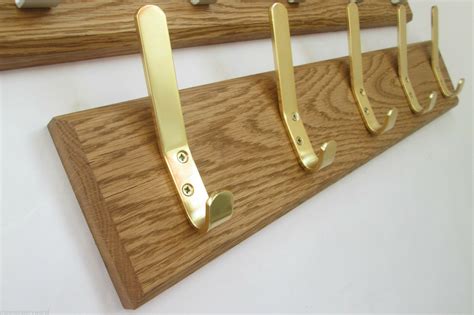 Gold Cloakroom 3 Hook Coat Rail 38cm Ironmongery World