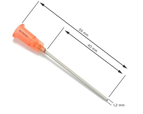 50x stumpfe Kanülen 40mm zum Spülen oder Mischen Ansaugkanülen für