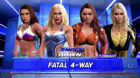 WWE 2K17 Womens Fatal 4 Way YouTube