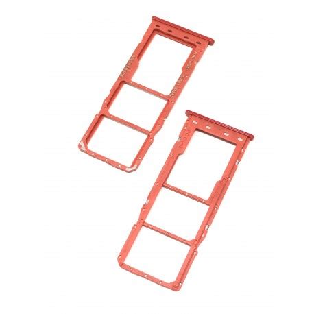 Tiroir De Carte Double Sim Et Carte Sd Rouge Original Pour Samsung