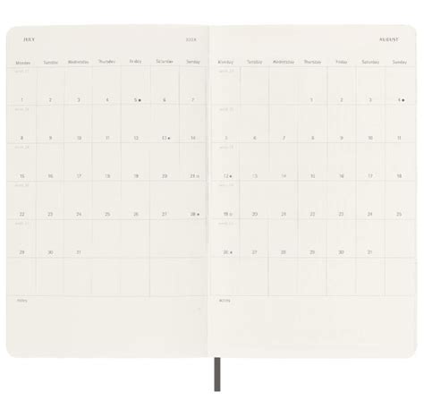 Moleskine Weekly Horizontal Diary Planner 2024 Hardcover Large Black