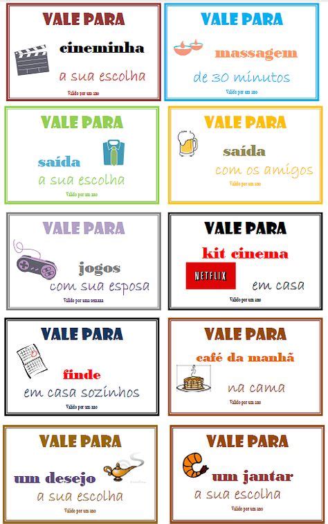 Ideas De Vales Imprimibles Vales De Regalo Vales De Amor Regalos