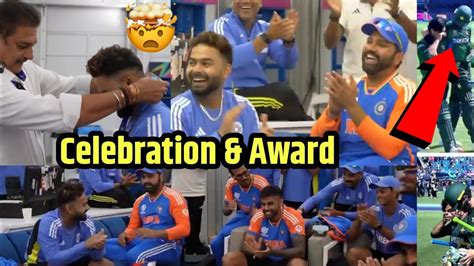 Team India Celebration In Dressing Room After Win Match Vs Pak L Ravi