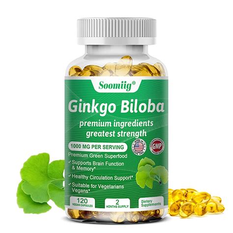 Ginkgo Biloba 1000 Mg Vegetarian Softgel Extra Strength Ginkgo