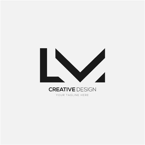 Logotipo De Monograma Creativo Elegante Letra Lm Vector Premium