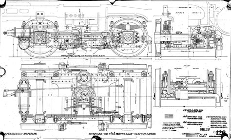 Dampflok DR Baureihe 18 5 Zeichnungsoriginal Drehgestell